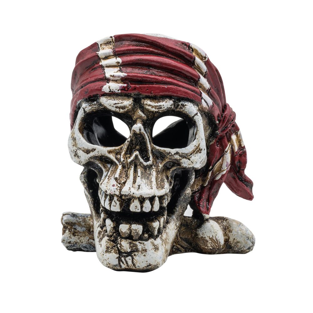 AquaSpectra Pirate Skull Red Bandana 10x10.5x11cm