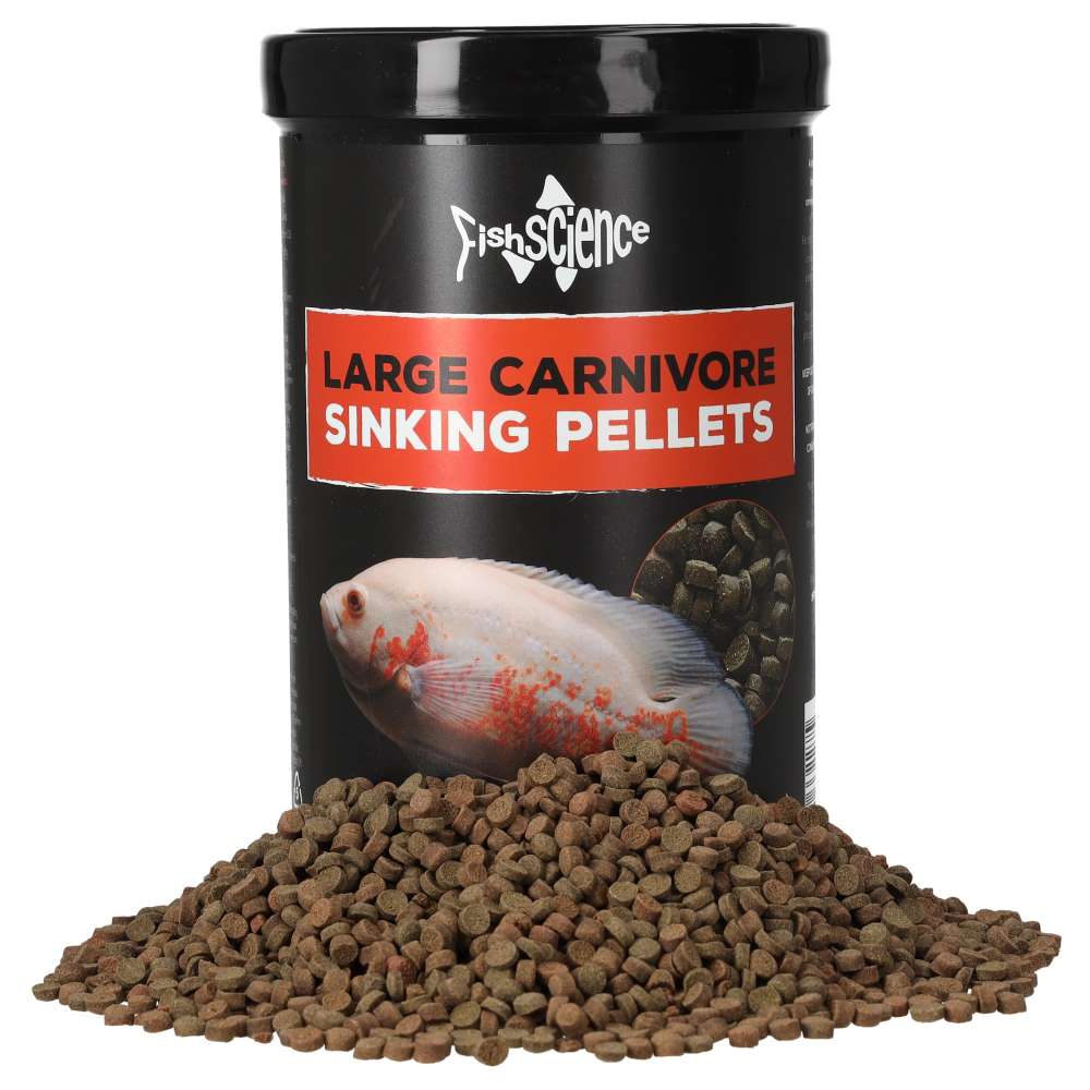 Fish Science Large Carnivore Diet 570g Sinking Pellets for Oscars, Rays & Catfish