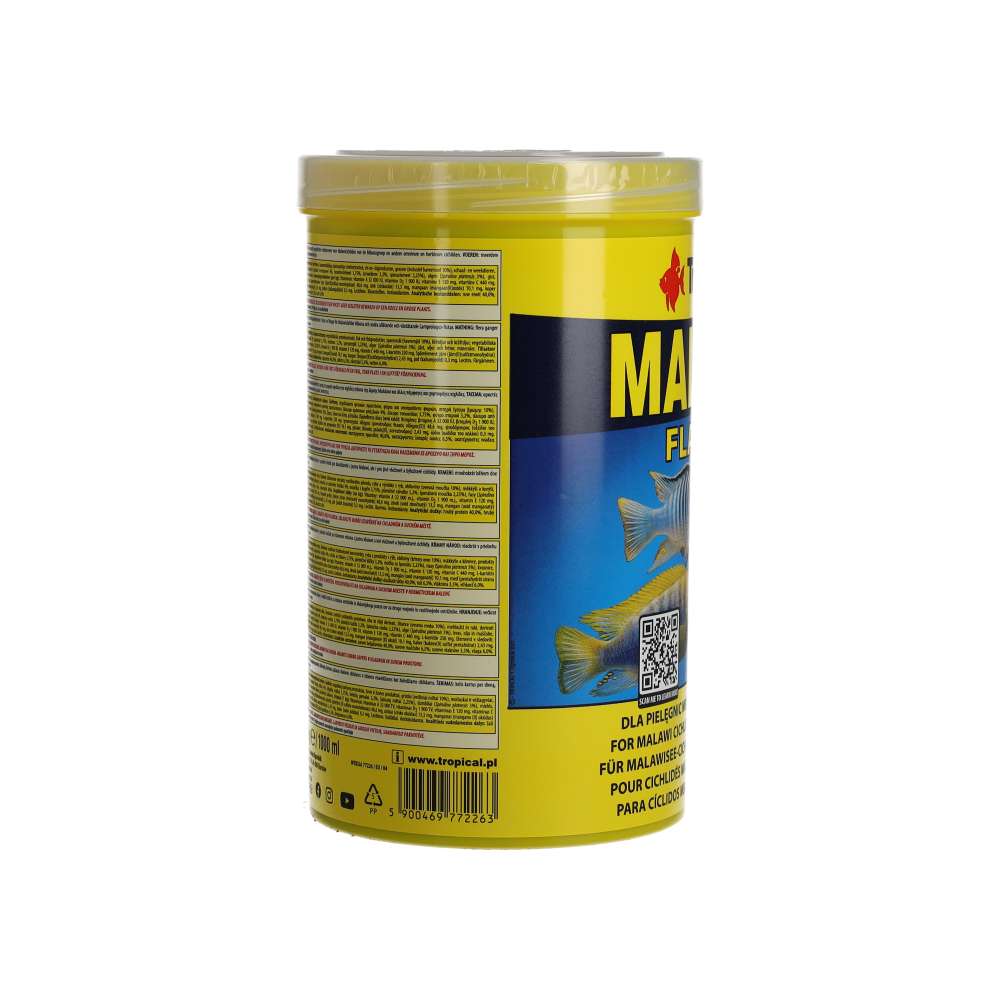 Tropical Malawi Flake Food 1000ml / 200g for Mbuna Cichlids