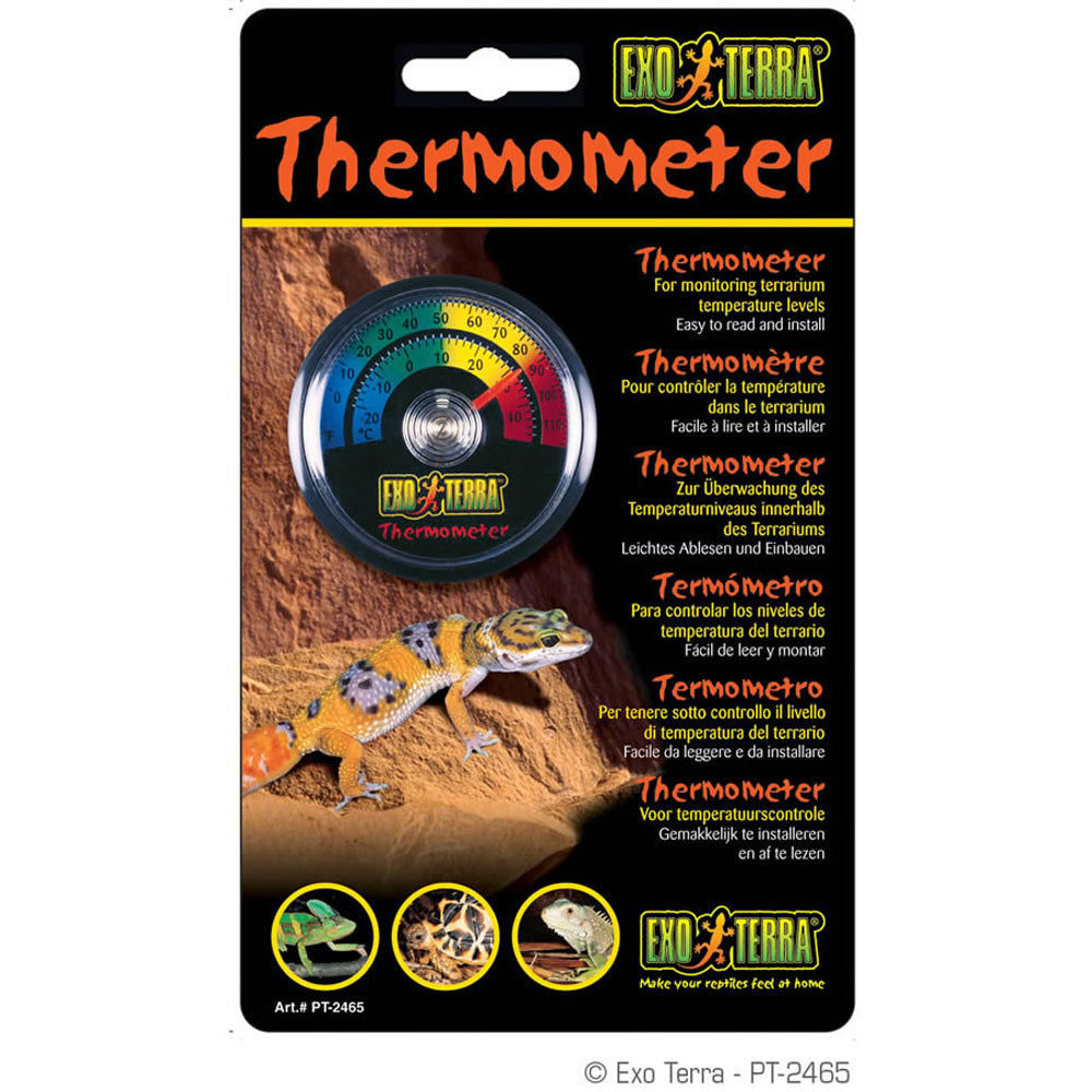 Exo Terra Dial Thermometer PT2465 for Vivariums & Terrariums