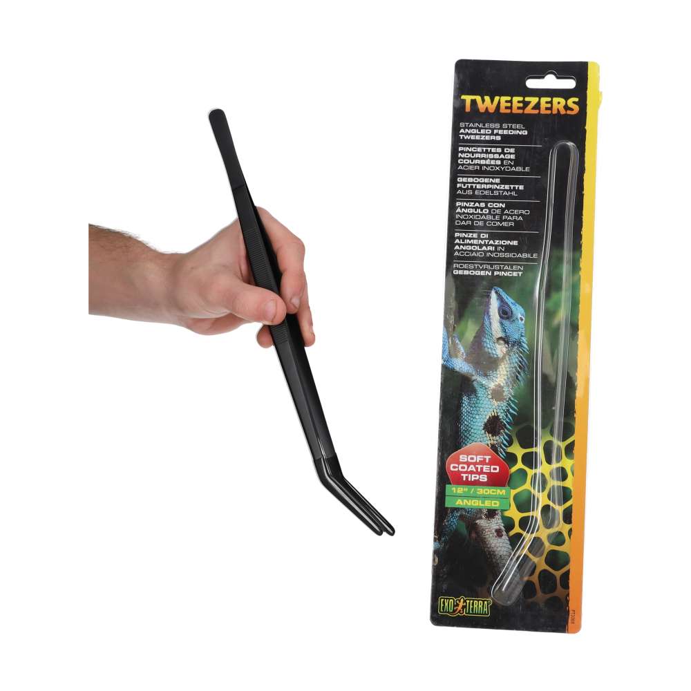 Exo Terra Stainless Steel Tweezers - 30cm Angled