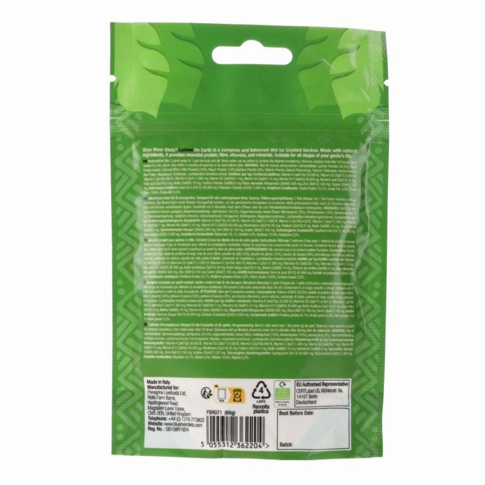 Blue River Lychee On Earth Gecko Diet 60g