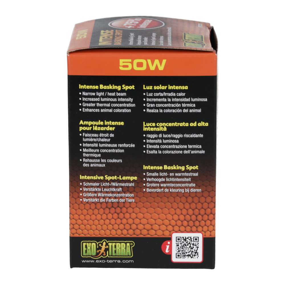 Exo Terra Intense Basking Spot 50W Tight Beam Reptile Lamp PT2135