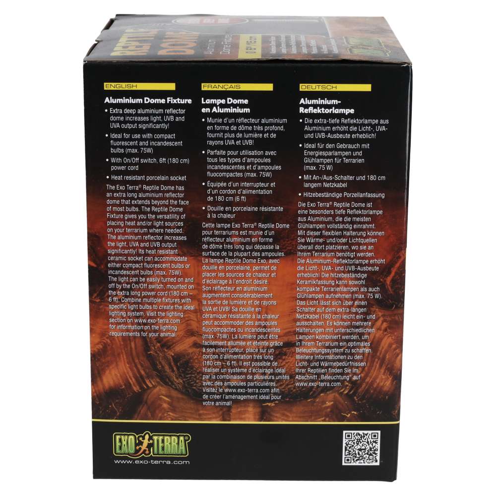 Exo Terra Reptile Aluminium Dome Fixture 15cm PT2348