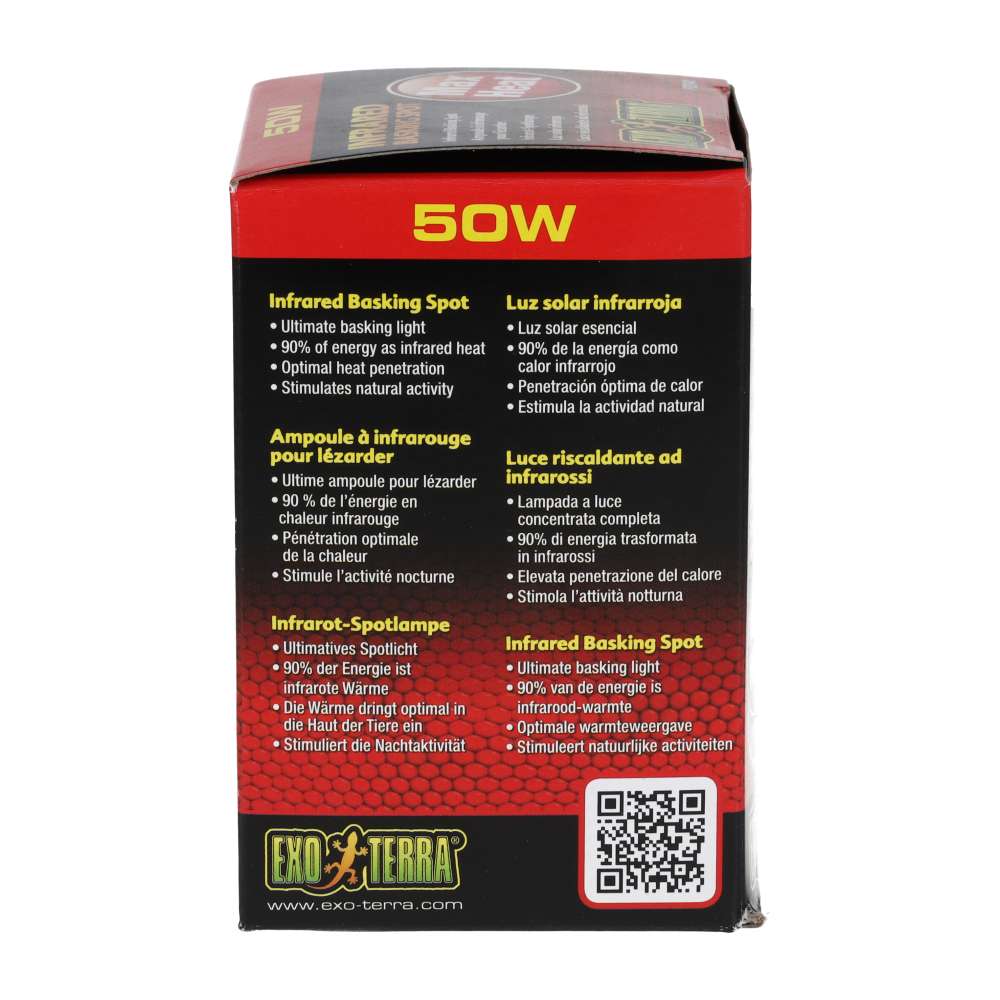 Exo Terra Infrared Basking Spot 50W Reptile Heat Lamp PT2141