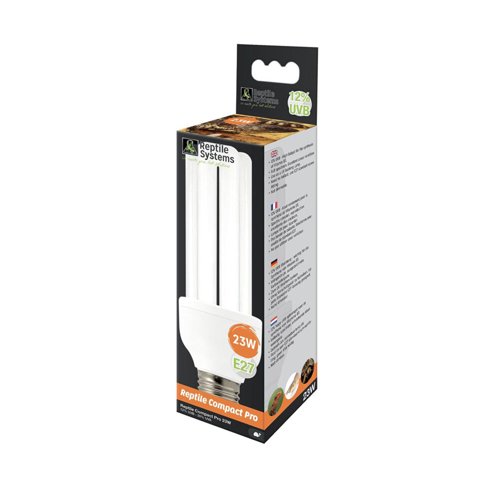 Reptile Systems Compact Lamp Pro D3 12% UVB 23W Reptile Vivarium Bulb
