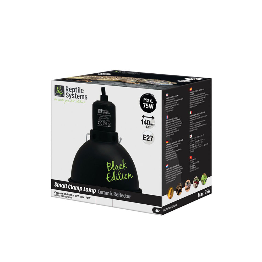 Reptile Systems Clamp Lamp Black Edition Small | Reptile Dome Reflector