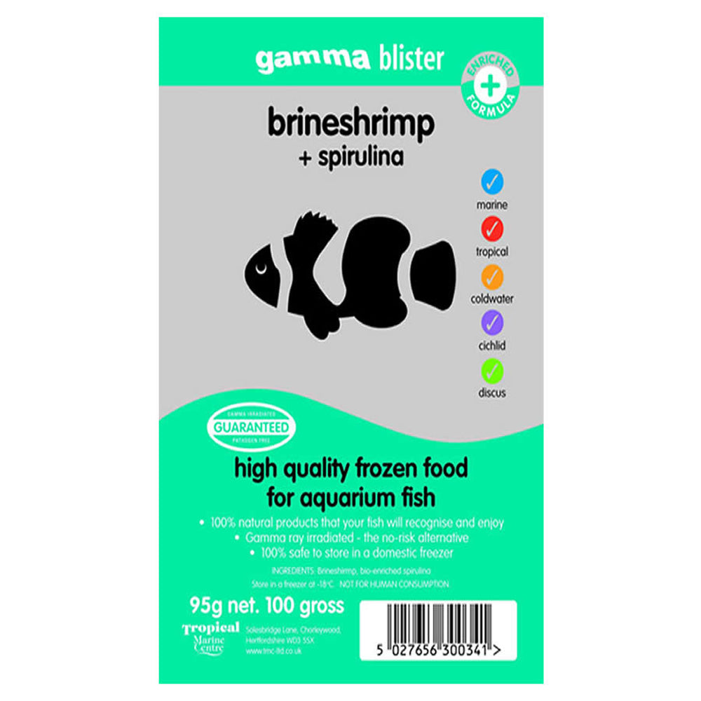Gamma Blister Brineshrimp & Spirulina Frozen Fish Food 95g