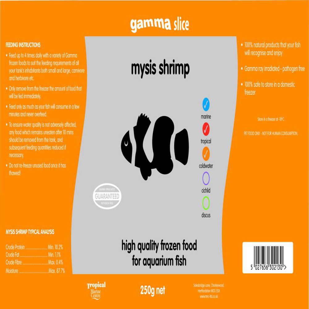 Gamma Frozen Slice Mysis 250g