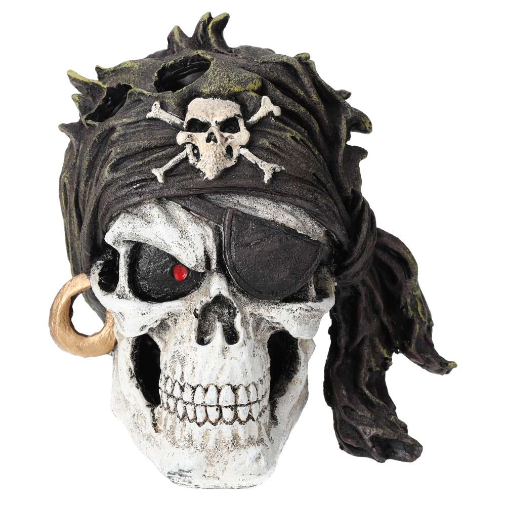 AquaSpectra Pirate Skull Black Bandana 17.5x15.5x18cm