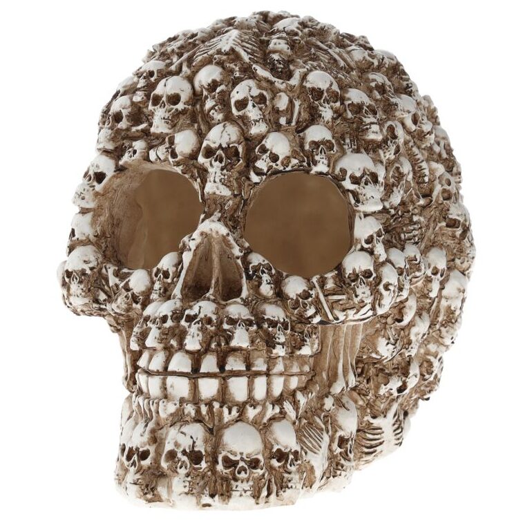 AquaSpectra Decorated Skull 15x11x12.5cm