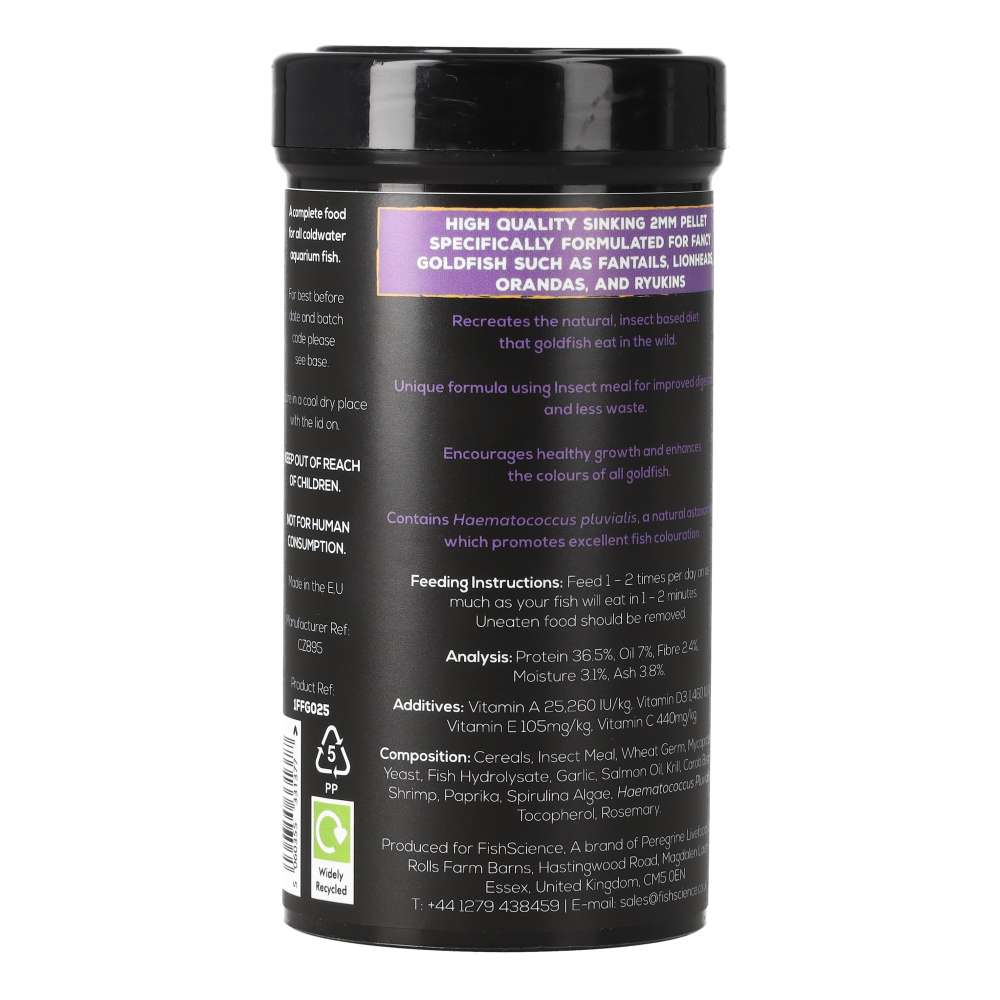Fish Science Fancy Goldfish Sinking Pellets 150g