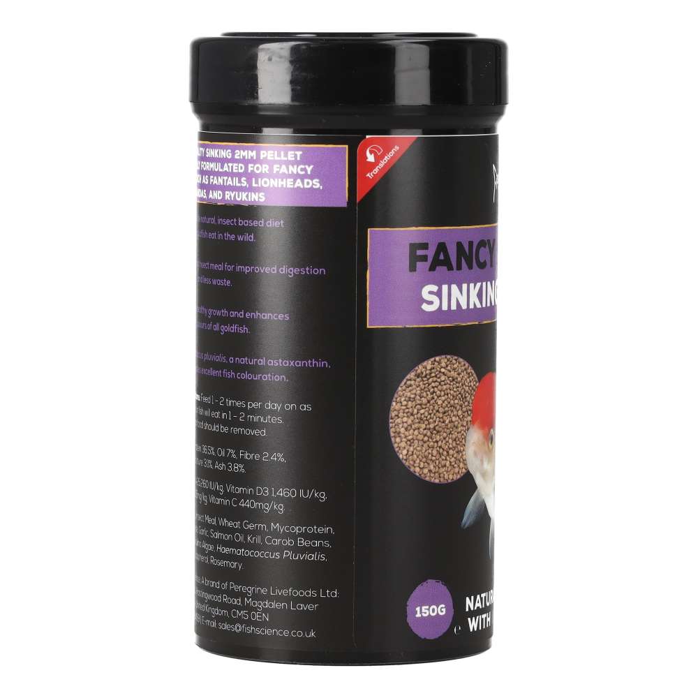 Fish Science Fancy Goldfish Sinking Pellets 150g