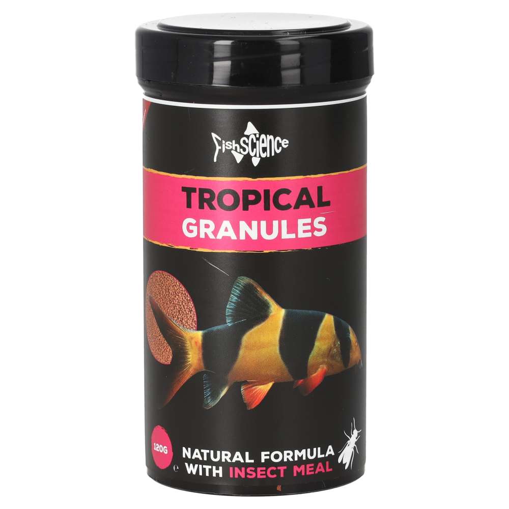 Fish Science Tropical Granules 120g | Insect Meal Fish Food FS125