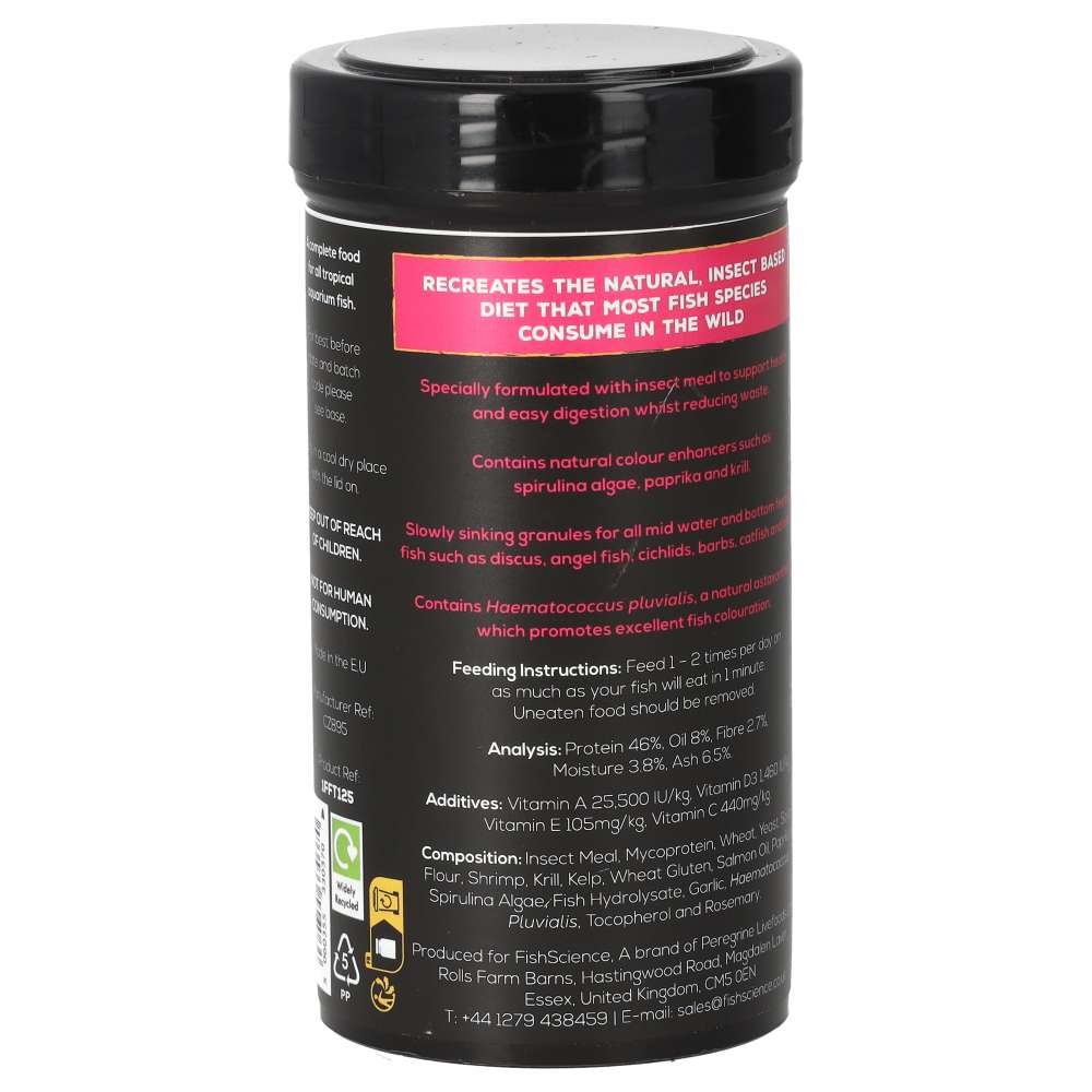 Fish Science Tropical Granules 120g | Insect Meal Fish Food FS125