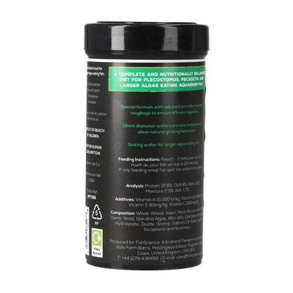 Fish Science Oak and Algae Wafers 120g - Complete Pleco & Algae Eater Food