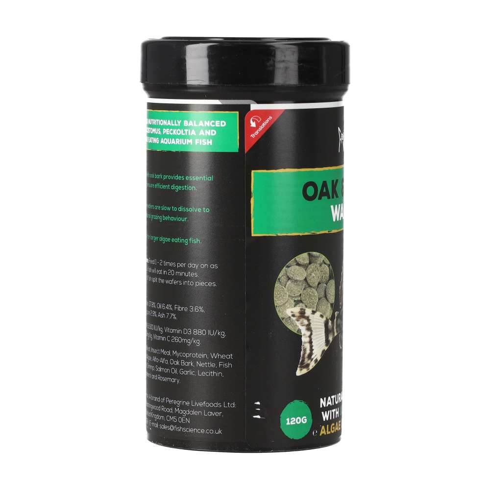 Fish Science Oak and Algae Wafers 120g - Complete Pleco & Algae Eater Food