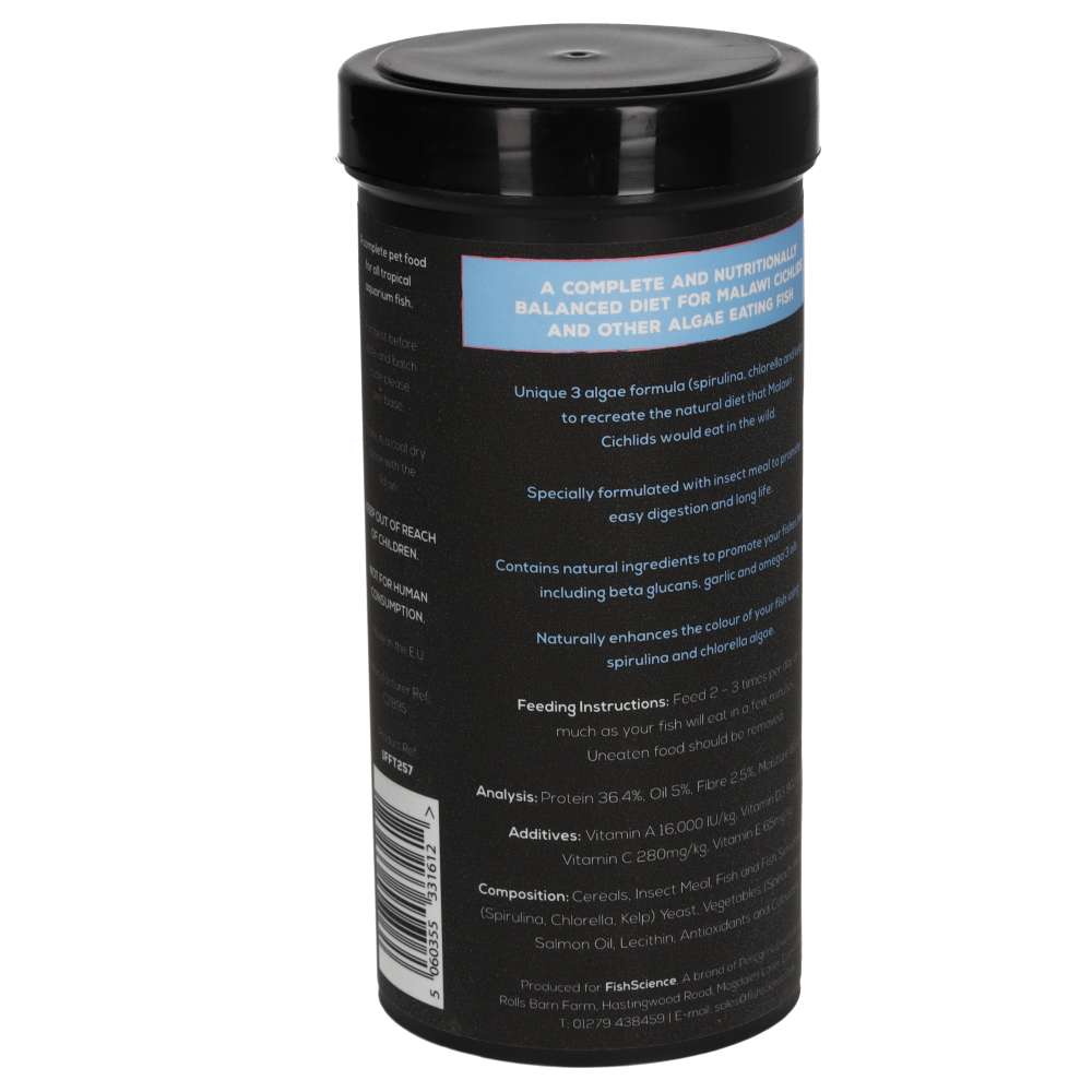 Fish Science Malawi Flake Food 100g | Cichlid Algae Flake FS257