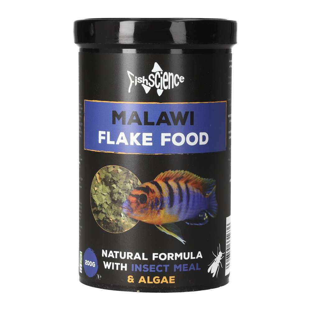 Fish Science Malawi Flake Food 200g | Cichlid Flake with Spirulina & Insect Meal