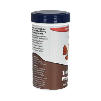 Fish Science Worm Pellets 125g | Sinking Pellet Food for Fish & Reptiles