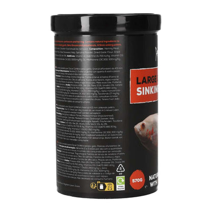 Fish Science Large Carnivore Diet 570g Sinking Pellets for Oscars, Rays & Catfish