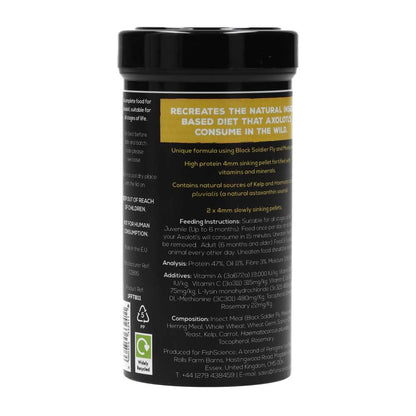 Fish Science Axolotl Food 150g – Insect-Based Sinking Pellets