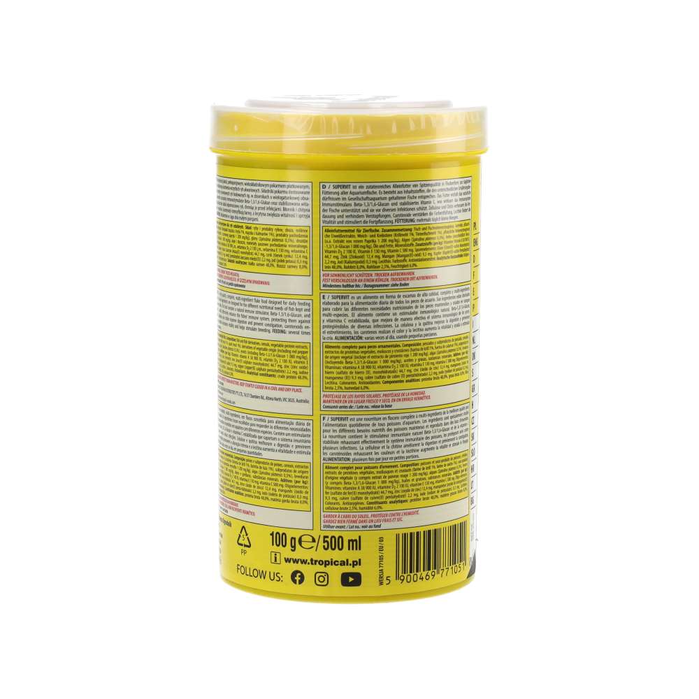 Tropical Supervit Flake Food 500ml / 100g