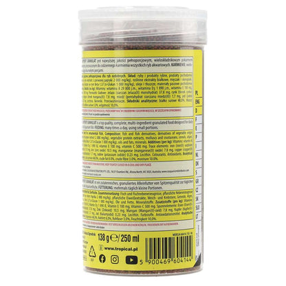 Tropical Supervit Granulat 250ml / 138g Fish Food Granules