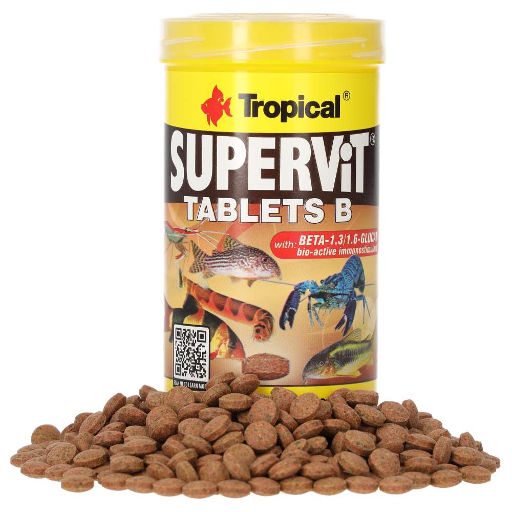 Tropical Supervit Tablets B 250ml/150g 830pcs Sinking Tablet Food
