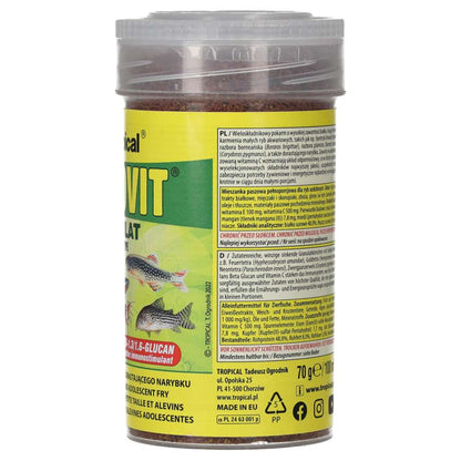 Tropical Nanovit Granulat Sinking Granule Fish Food 100ml/70g