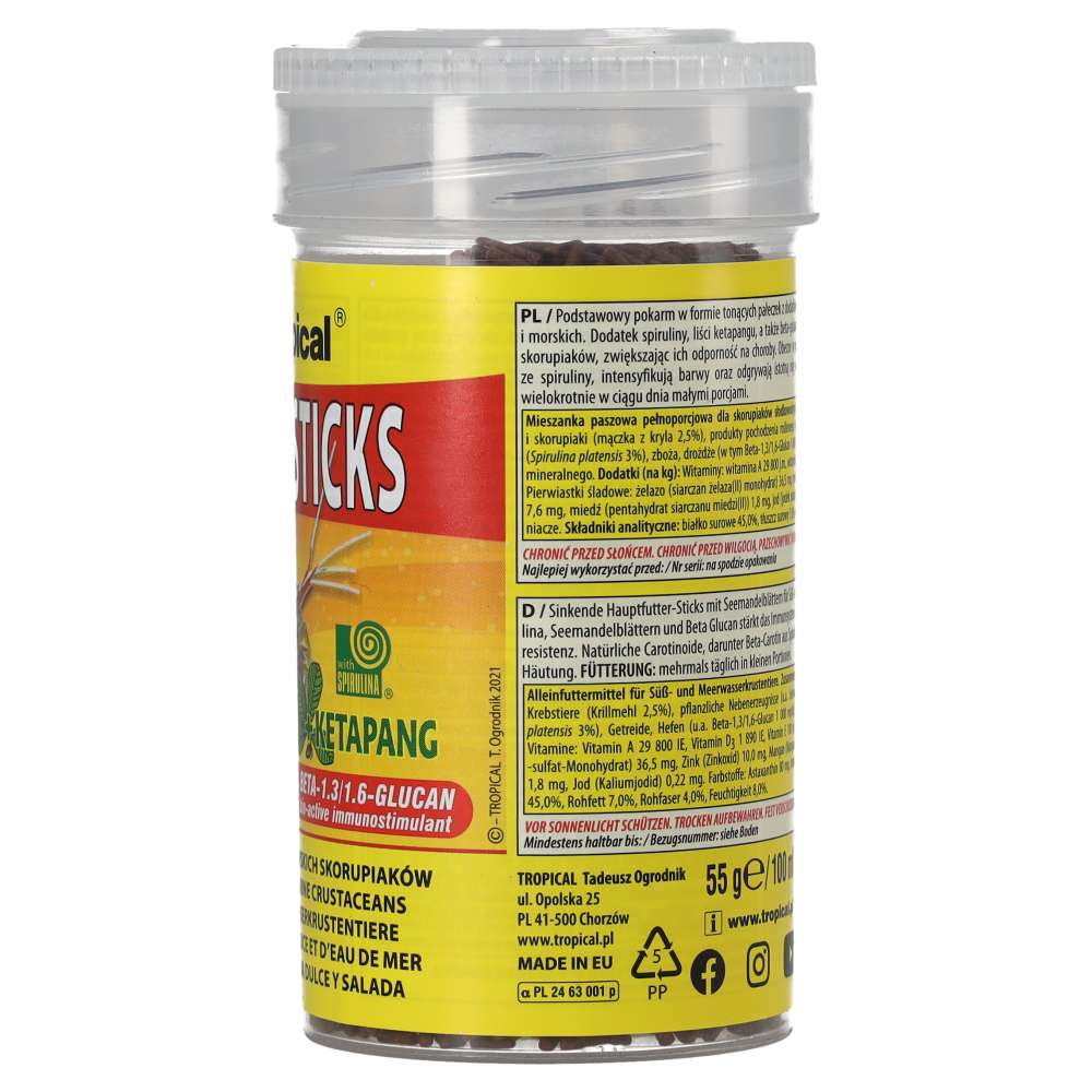 Tropical Shrimp Sticks 55g