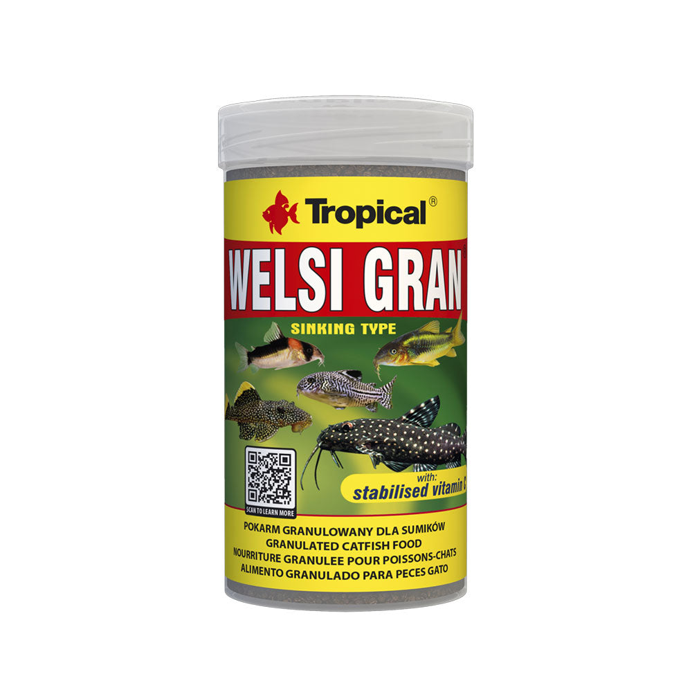 Tropical Welsi Gran Sinking Granules for Bottom Feeders 100ml/65g