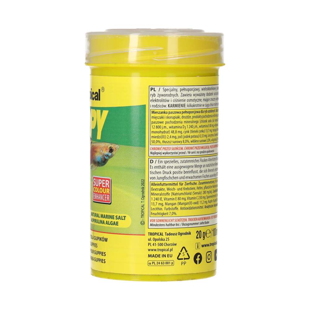 Tropical Guppy Fish Flakes