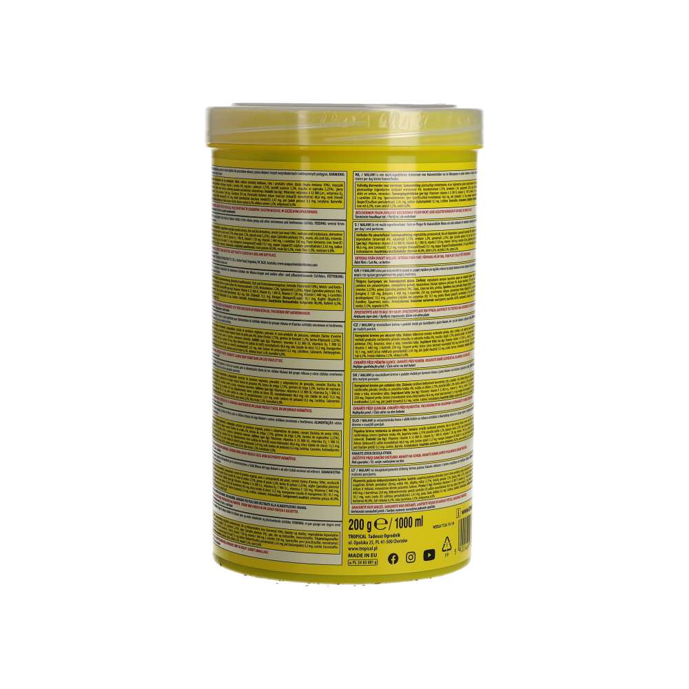 Tropical Malawi Flake Food 1000ml / 200g for Mbuna Cichlids
