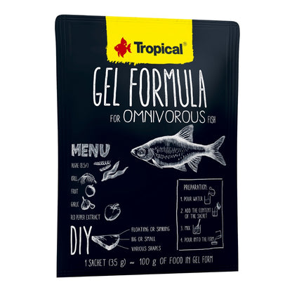 Tropical Gel Formula Omnivorous Fish Food 35g Sachet