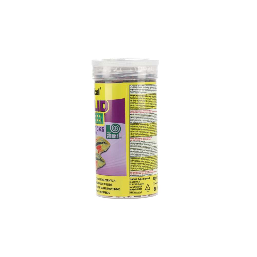 Tropical Cichlid Red & Green Medium Sticks