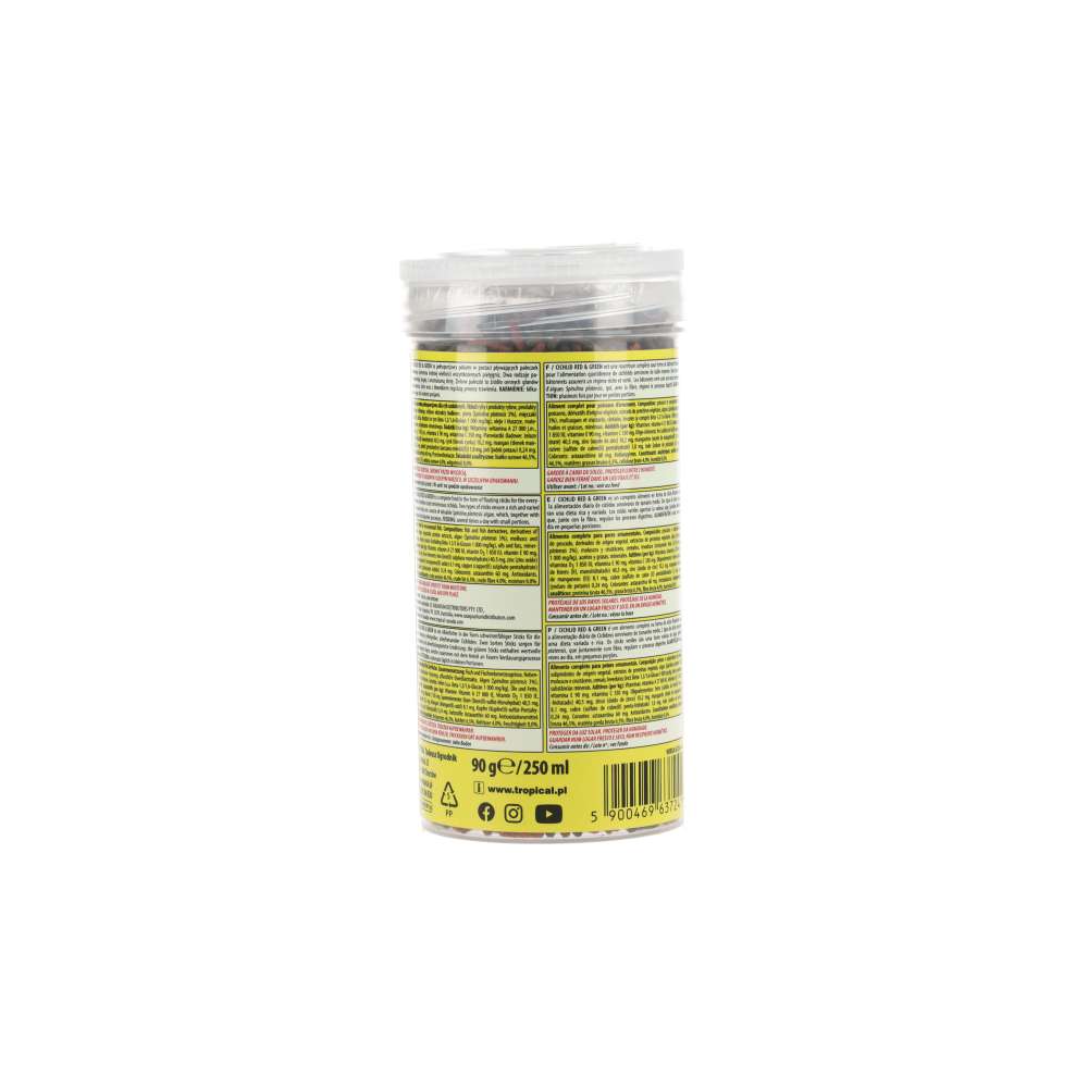 Tropical Cichlid Red & Green Medium Sticks