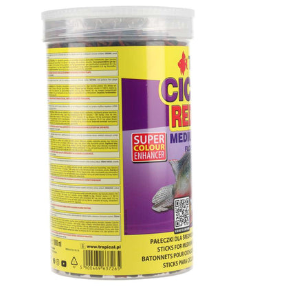 Tropical Cichlid Red & Green Medium Sticks