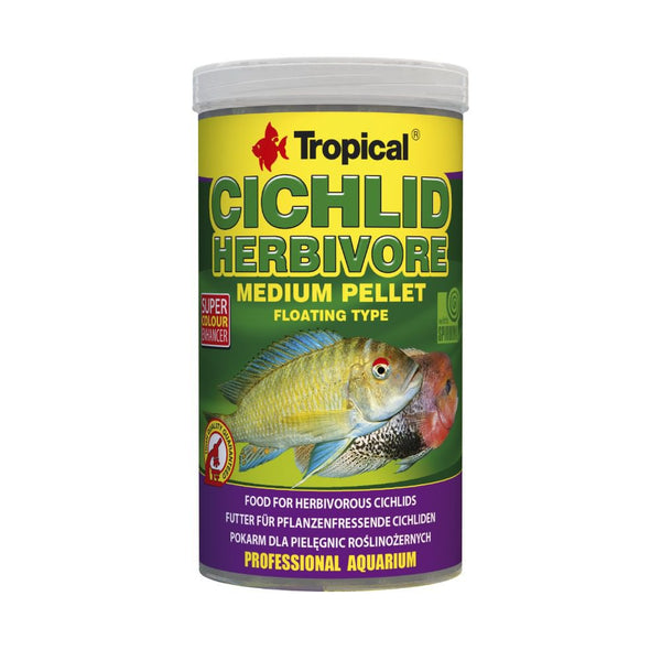 Tropical Cichlid Herbivore Medium Pellet