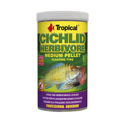 Tropical Cichlid Herbivore Medium Pellet