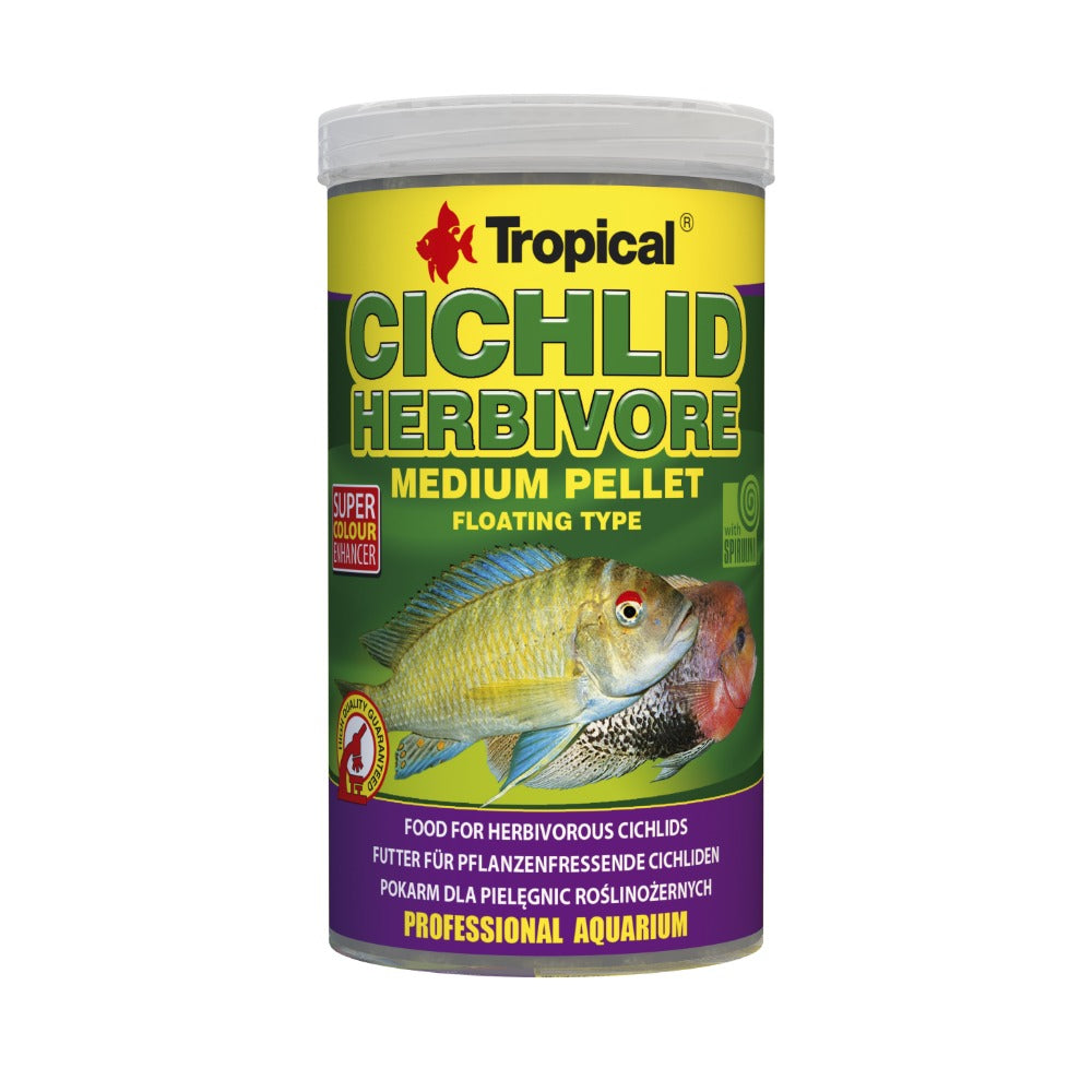 Tropical Cichlid Herbivore Medium Pellet