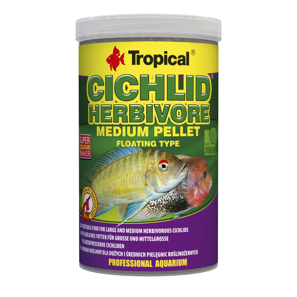 Tropical Cichlid Herbivore Medium Pellet