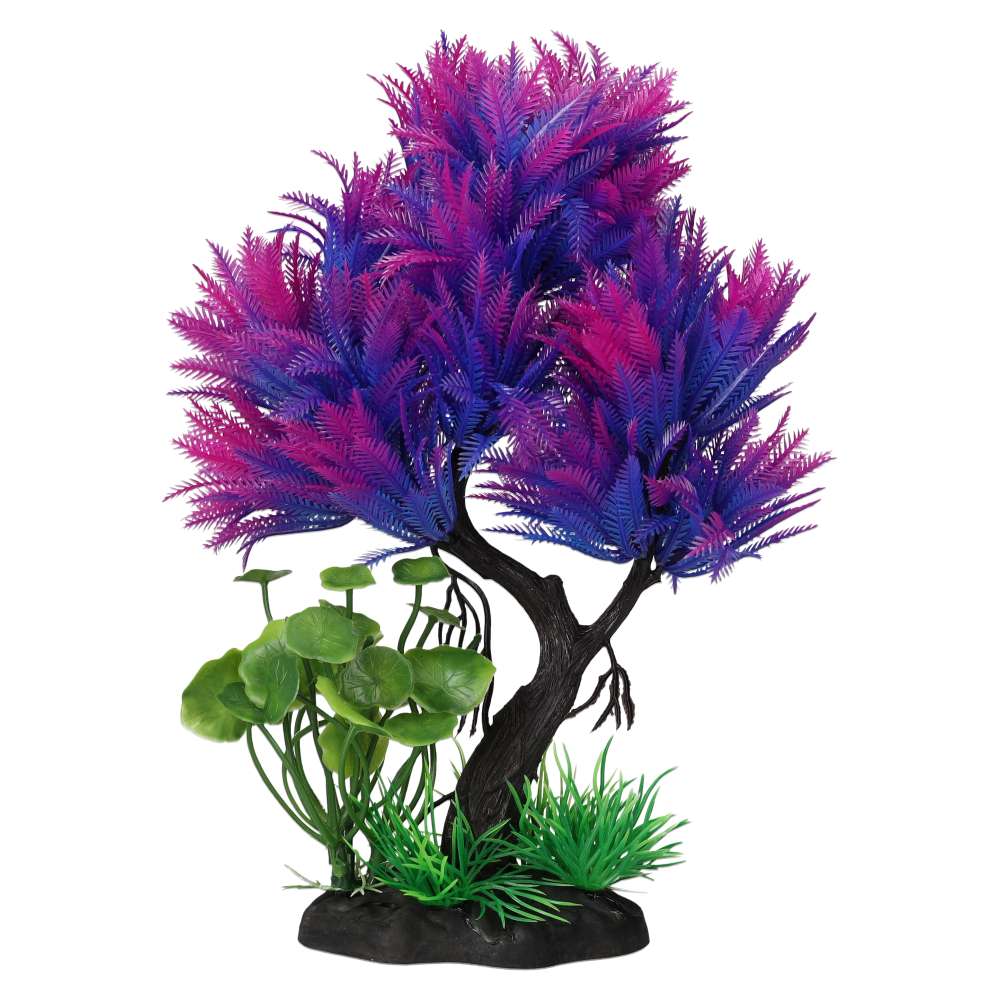 AquaSpectra Aquatic Tree Purple – Artificial Aquarium Plant Décor