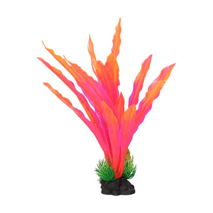 AquaSpectra Amazon Sword Leaf Pink Artificial Aquarium Plant