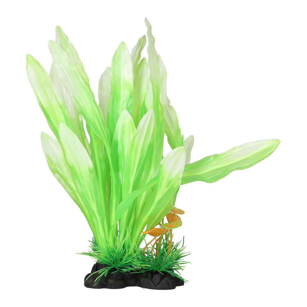 AquaSpectra Amazon Sword Leaf Lime Artificial Aquarium Plant
