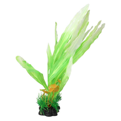 AquaSpectra Amazon Sword Leaf Lime Artificial Aquarium Plant