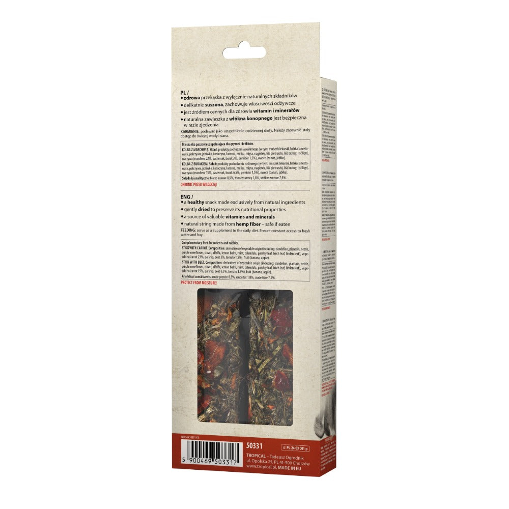 Tropifit Naturals Sticks Veggie 140g – Small Pet Treat Sticks
