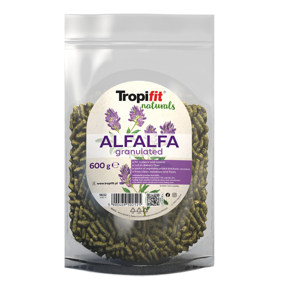 Tropifit Naturals Alfalfa Granulated 600g | Hay & Forage Pellets