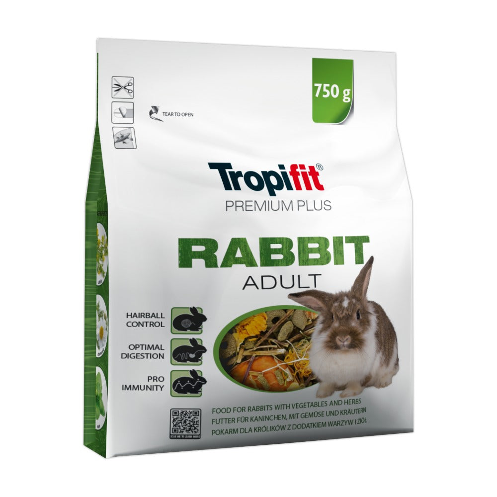 Tropifit Premium Plus Rabbit Adult 750g Complete Food