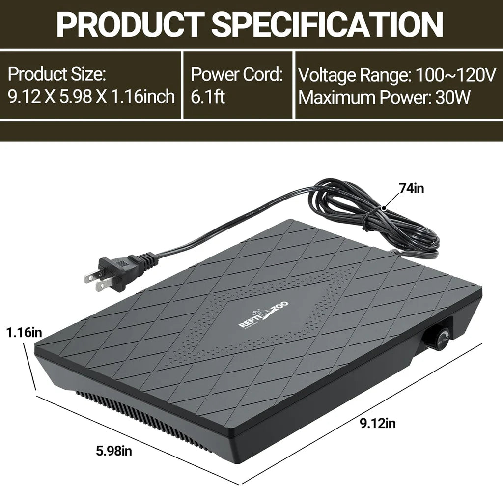 ReptiZoo Heat Panel with Fan 30w